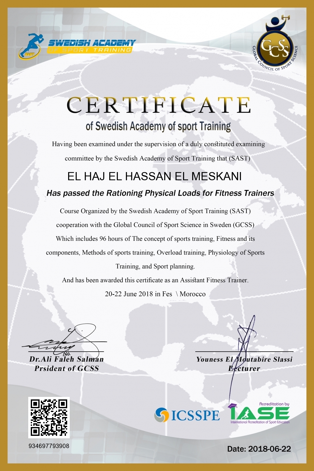 EL HAJ EL HASSAN EL MESKANI 